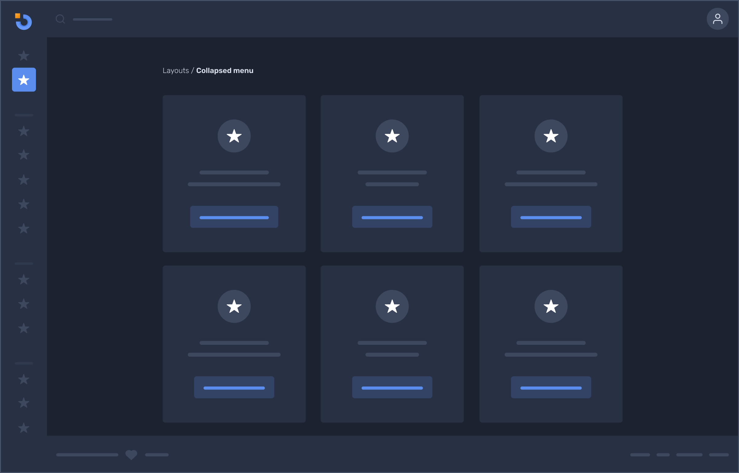 Layout collapsed menu