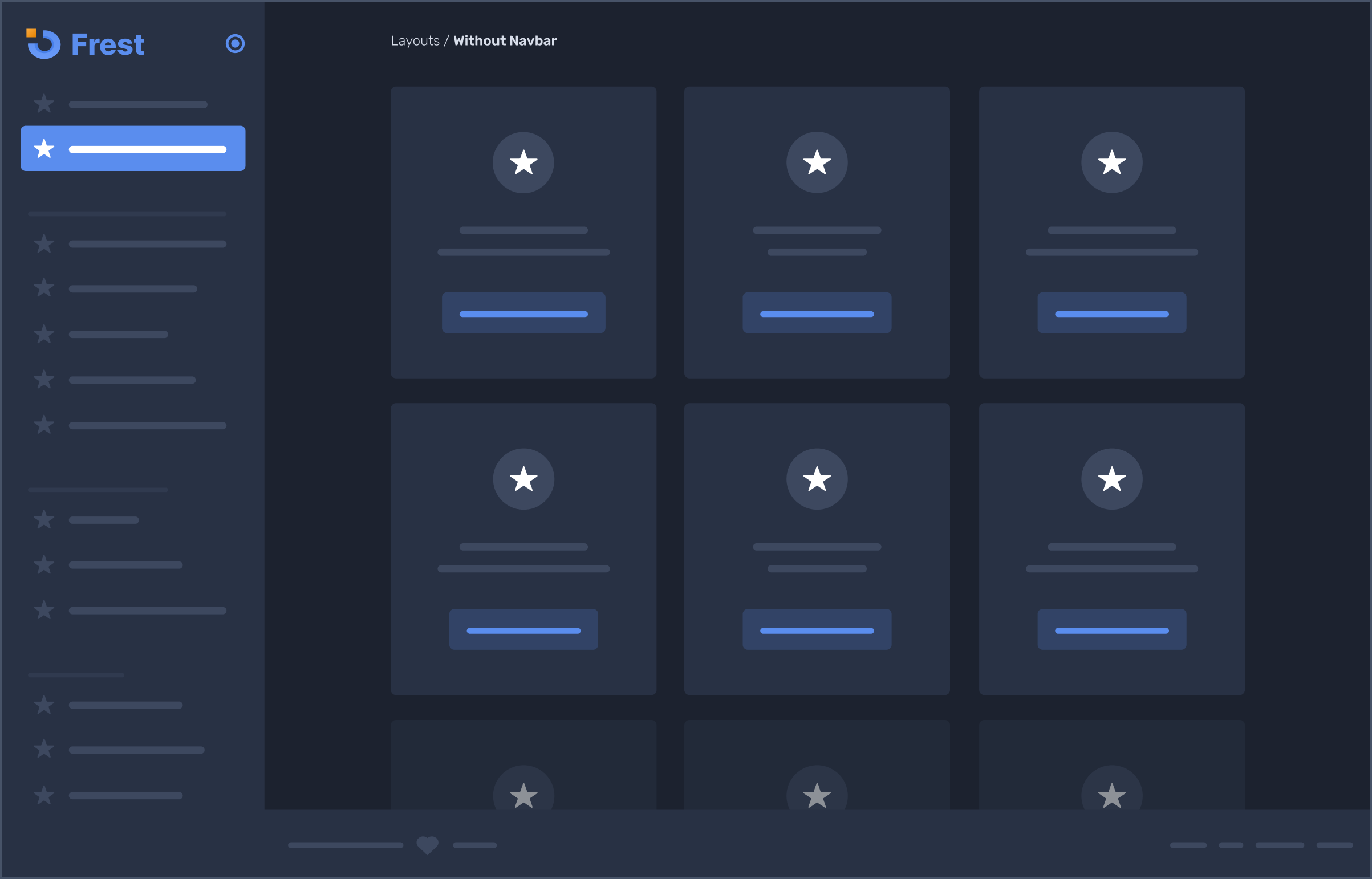 Layout without navbar